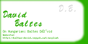 david baltes business card